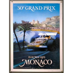 Aff. 48x68cm - 30e Grand Prix de Monaco 1972 13 14 Mai Photo Bob Martin Exemplaire 26