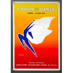 Aff. 44x65cm - Forum sur la Danse Toulouse 1987 9 Mars 10 Avril