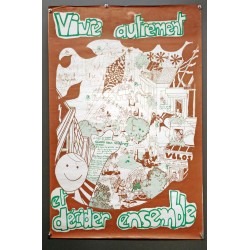 Aff. 58x80cm - Tarbes Vivre Autrement et Décider Ensemble