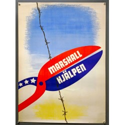 Aff. 55x75cm - Marshall Hjälpen Pince Barbelés