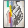 Aff. 55x76cm - La Coopération Européenne pour un niveau de vie plus élevé Mains tenues Flèches