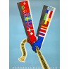 Aff. 55x75cm - Samarbete för Fred Frihet-Högre Levnadsstandard Bras Drapeaux tirent Corde