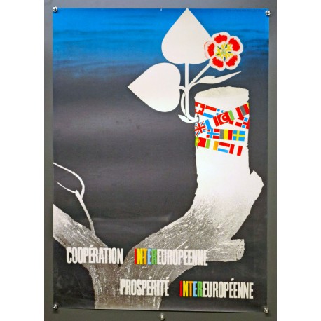 Aff. 55x75cm - Coopération Européenne Prospérité Intereuropéenne Arbre Blessé