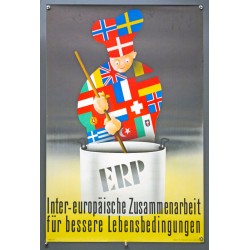 Aff. 55x75cm - ERP Inter Europäische Zusammenarbeit für Bessere Lebensbedingungen Cusinier