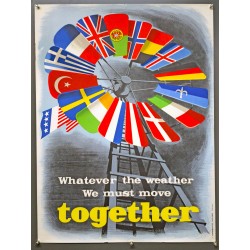 Aff. 55x75cm - Whatever the Weather We Must Move Together ERP