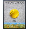 Aff. 57x75cm - Roland Garros 1986 coupures presse et cartes