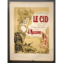 Aff. 55x72cm - Le Cid Théatre National de l'Opéra Massenet