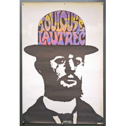 Aff. 61x92cm - Toulouse Lautrec Chapeau Multicolore Art Déco Peter Max