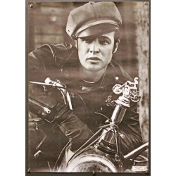 Aff. 59x84cm - Marlon Brando Moto Photo L'Equipée Sauvage