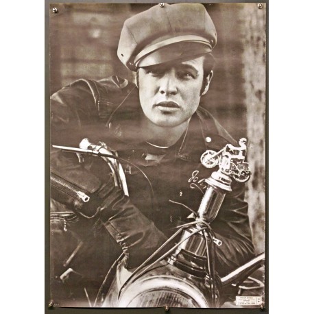 Aff. 59x84cm - Marlon Brando Moto Photo L'Equipée Sauvage