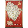 Aff. 63x100cm - Carte Touristique Lorraine France 1948