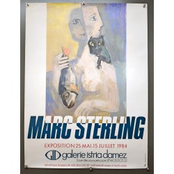 Aff. 49x79cm - Marc Sterling Exposition 1984 Galerie Istria Damez