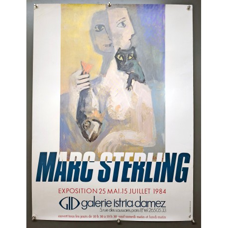 Aff. 49x79cm - Marc Sterling Exposition 1984 Galerie Istria Damez