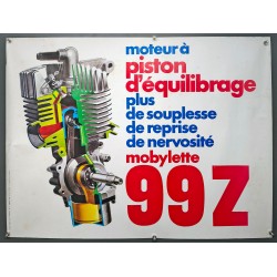 Aff. 80x60cm - Mobylette 99Z Moteur à Piston d'équilibrage plus de souplesse de reprise de nervosité