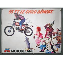 Aff. 80x60cm - Motobecane 55TT Le Cyclo Dément Photomontage