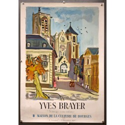 Aff. 54x77cm - Yves Brayer Maisons de la culture de Bourges Hommage à une enfance 1966
