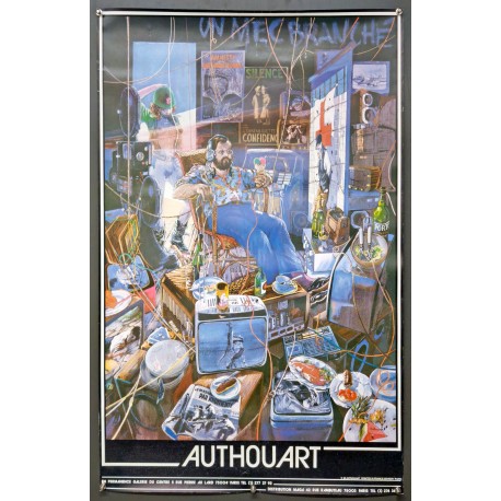 Aff. 60x90cm - Authouart Un Mec Branché 1983