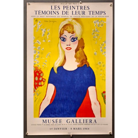 Aff. 62x77cm - Van Dongen Les Peintres Témoins de leur Temps Musée Galliera 1964