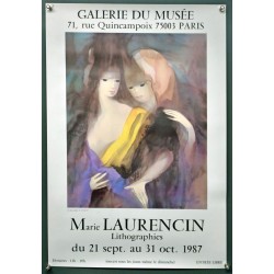 Aff. 40x60cm - Galerie du Musée Marie Laurencin Lithographies 1987 Les Deux Amies