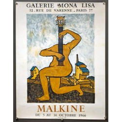 Aff. 50x67cm - Malkine 1966 Galerie Mona Lisa