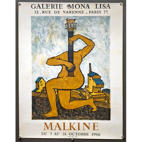 Aff. 50x67cm - Malkine 1966 Galerie Mona Lisa
