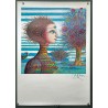 Aff. 45x64cm - Femme Arbre Carzou Signée par l''Auteur