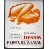 Aff. 49x65cm - Volti Femme Nue XVII Salon du Dessin et de la Peinture à l'Eau 1980