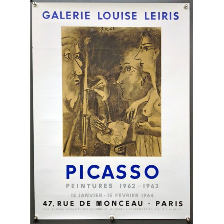 Aff. 46x64cm - Picasso Peintures 1962 1962 Galerie Louise Leiris