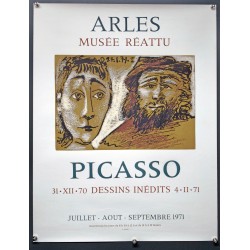 Aff. 50x68cm - Picasso Dessins Inédits 1970 1971 Musée Réattu
