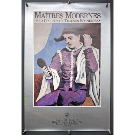 Aff. 40x60cm - Picasso Maitres Modernes de la collection Thyssen Bornemisza 1986