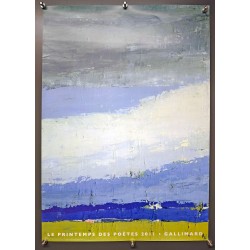 Aff. 43x58cm - Nicolas de Stael Ciel à Honfleur Le Printemps des Poètes 2011 Gallimard