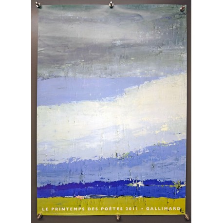 Aff. 43x58cm - Nicolas de Stael Ciel à Honfleur Le Printemps des Poètes 2011 Gallimard