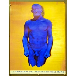 Aff. 43x58cm - Yves Klein Portrait Relief d'Arman Le Printemps des Poètes 2015 Gallimard