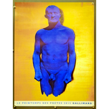 Aff. 43x58cm - Yves Klein Portrait Relief d'Arman Le Printemps des Poètes 2015 Gallimard
