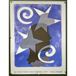 Aff. 44x59cm - Georges Braque Lithographie extraite de Lettera Amorosa Le Printemps des Poètes 2007 Gallimard