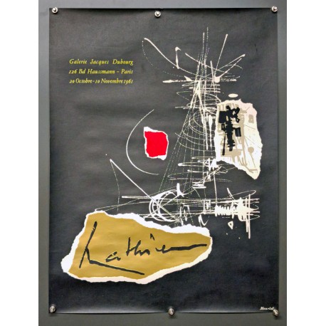 Aff. 48x66cm - Georges Mathieu Galerie Jacques Dubourg 1961