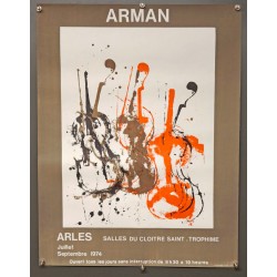 Aff. 50x64cm - Arman Arles Salles du Cloitre Saint Trophime 1974