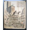 Aff. 28x35cm - Hansi 3eme emprunt de la Defense Nationale Rendre Strasbourg à la France