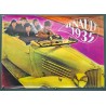 Aff. 63x45cm - Renault 1935 Photomontage Voiture Jaune