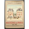 Aff. 40x60cm - Yves Brayer Eté 1953 Maisons de Paris Chateau de Sceaux