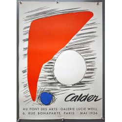 Aff. 44x64cm - Calder Au Pont des Arts Galerie Lucie Weill 1956
