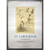 Aff. 47x65cm - JE Laboureur Peintures Aquarelles Dessins Galerie Marcel Lecomte 1974