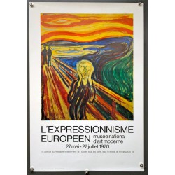 Aff. 40x60cm - Dali L'expressionnisme européen Musée d'art Moderner 1970
