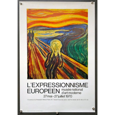 Aff. 40x60cm - Dali L'expressionnisme européen Musée d'art Moderner 1970
