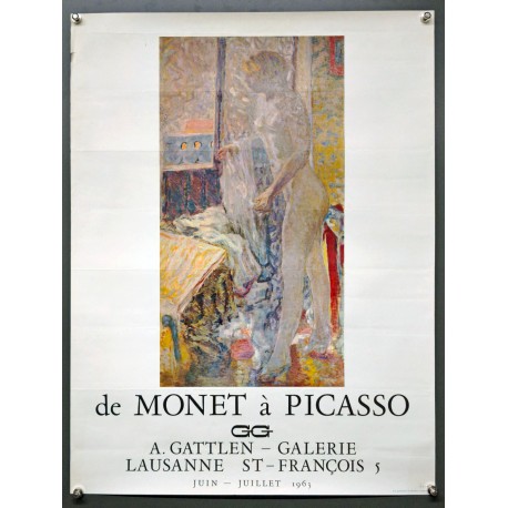 Aff. 46x61cm - Bonnard De Monet à Picasso GG 1963