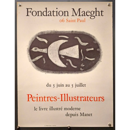 Aff. 48x63cm - Manet Peintres Illustrateurs le livre illustré moderne Fondation Maeght