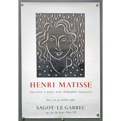 Aff. 40x60cm - Henri Matisse Eaux Fortes et Pointes Sèches Sagot Le Garrec 1984