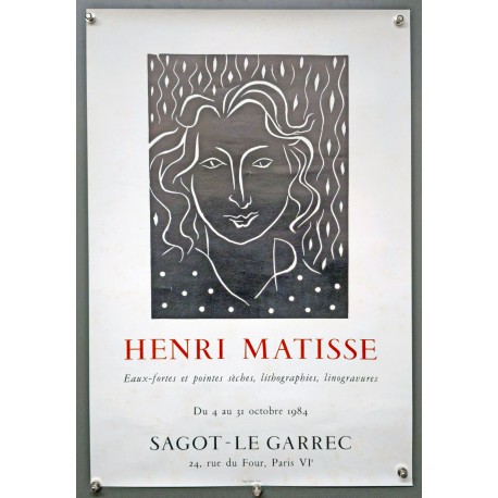 Aff. 40x60cm - Henri Matisse Eaux Fortes et Pointes Sèches Sagot Le Garrec 1984