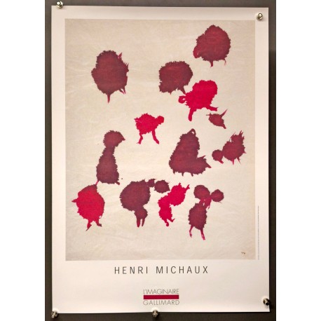 Aff. 41x59cm - Henri Michaux Sans Titre 1955 L'Immaginaire Gallimard 2004