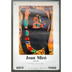 Aff. 47x65cm - Joan Miro Gravures ABCD 1983